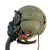 Original U.S. WWII USAAF Bomber Crew M4A2 Flak Helmet With AN-H-15 Flight Helmet, Throat Mic, B-8 Goggles and A-14 Oxygen Mask  - With Original Boxes Original Items