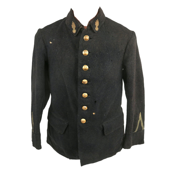 Original French WWI Rare First Model Colonial Troops (Tiraullieurs) Dark Blue Tunic - Only Worn For 1 Year Original Items