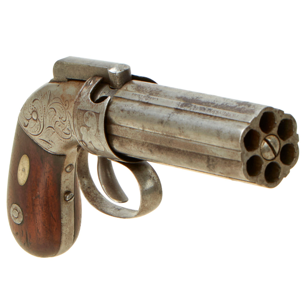Original U.S. Allen & Thurber of Norwich 1837 Patent .31cal Percussion Pepperbox Revolver - Matching Serial 117 Original Items