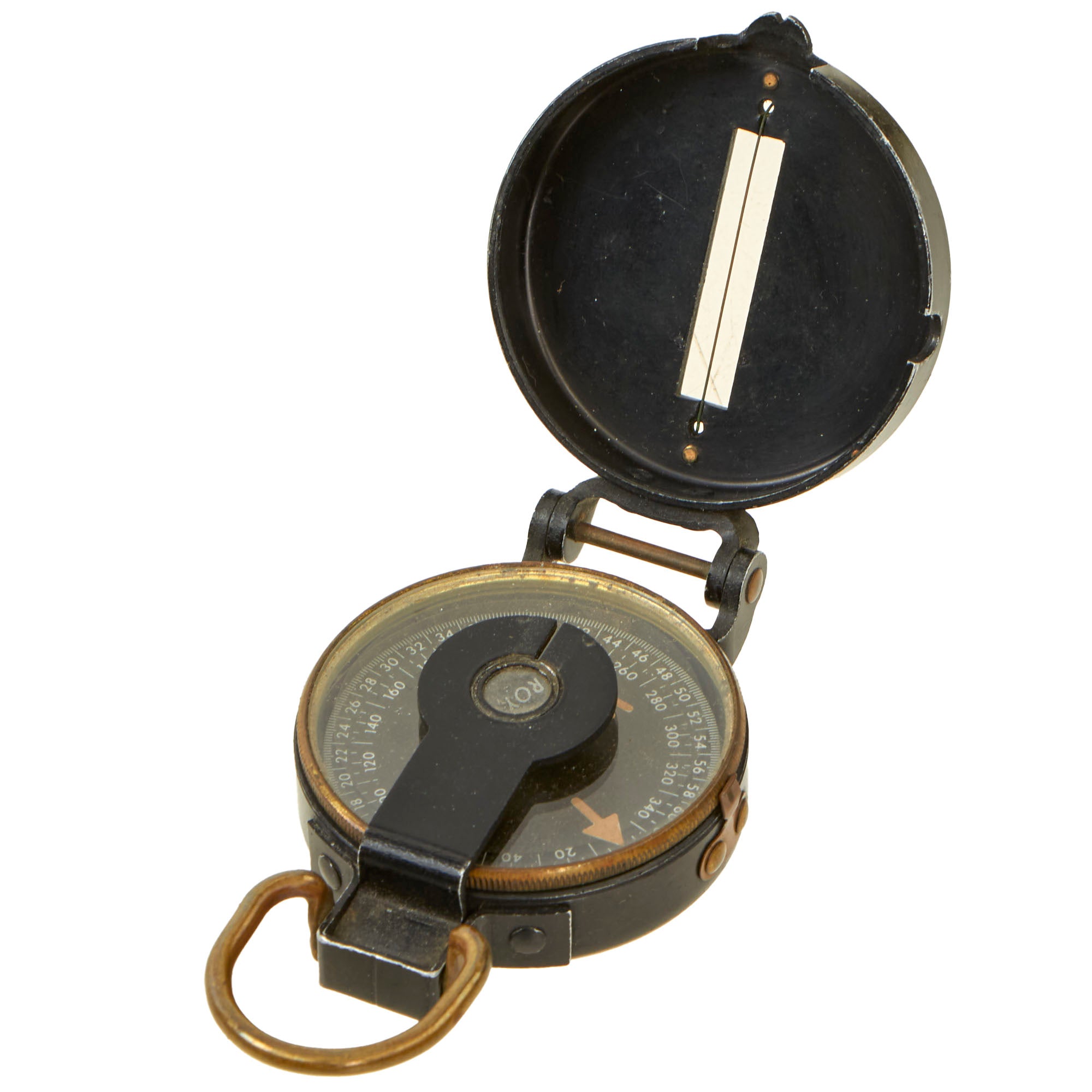 Split Compass Original U.S. WWII US Army M1938 Lensatic Compass By W.&L.E. Gurley Wi ...