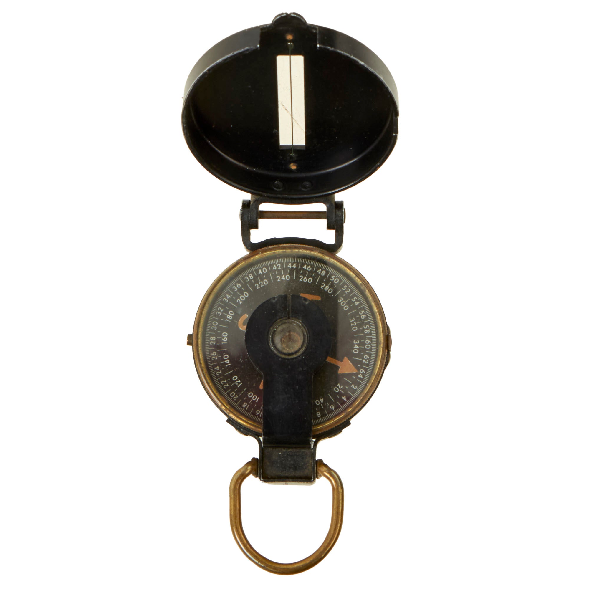Split Compass Original U.S. WWII US Army M1938 Lensatic Compass By W.&L.E. Gurley Wi ...