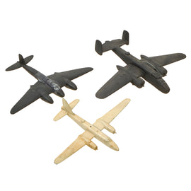 Original U.S. WWII / Post War American and British Recognition Model Airplanes by Cruver - B-25, Lockheed P-2 Neptune (1948), and British de Havilland Mosquito