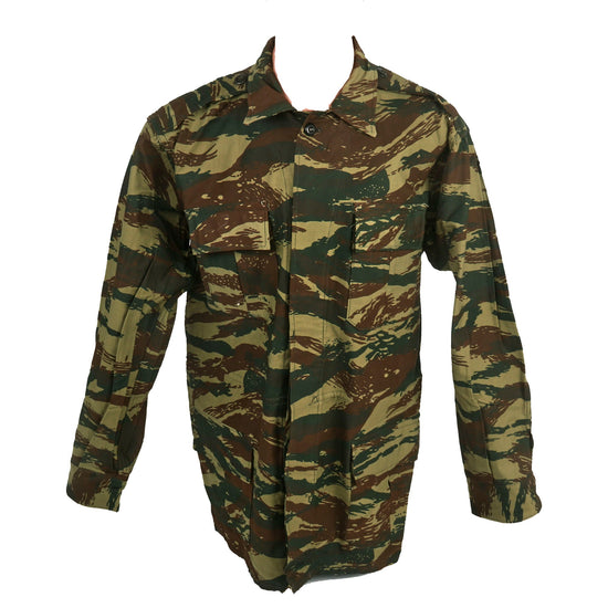 Original Early Greek Hellenic Armed Forces Lizard Camouflage Shirt - Dated 1977 - Unissued Condition Original Items