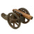 Original 19th Century U.S. Brass Signal Cannon on Custom Heavy Cast Steel Field Carriage with Three Wheels Original Items