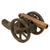 Original 19th Century U.S. Brass Signal Cannon on Custom Heavy Cast Steel Field Carriage with Three Wheels Original Items