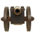 Original 19th Century U.S. Brass Signal Cannon on Custom Heavy Cast Steel Field Carriage with Three Wheels Original Items