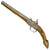 Original 19th Century Balkan Embossed Brass Clad Miquelet Lock Rat Tail "Pirate" Pistol - circa 1800 - 1820 Original Items