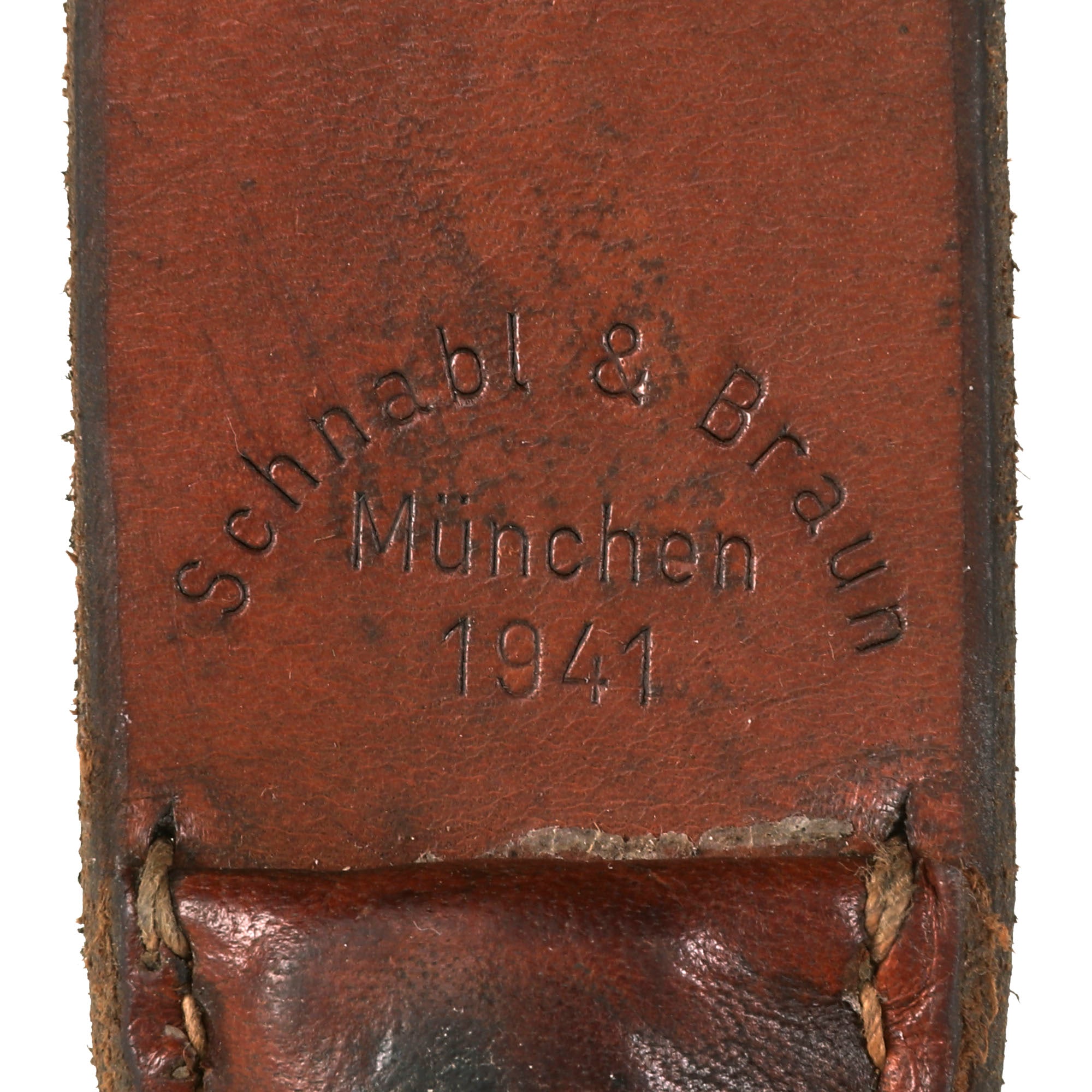 Original Excellent German WWII Army Leather Combat Suspender Y
