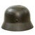 Original German WWII Army Heer M40 Single Decal Steel Helmet with 58cm Liner and Chinstrap - Stamped Q66 Original Items