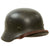Original German WWII Army Heer M40 Single Decal Steel Helmet with 58cm Liner and Chinstrap - Stamped Q66 Original Items