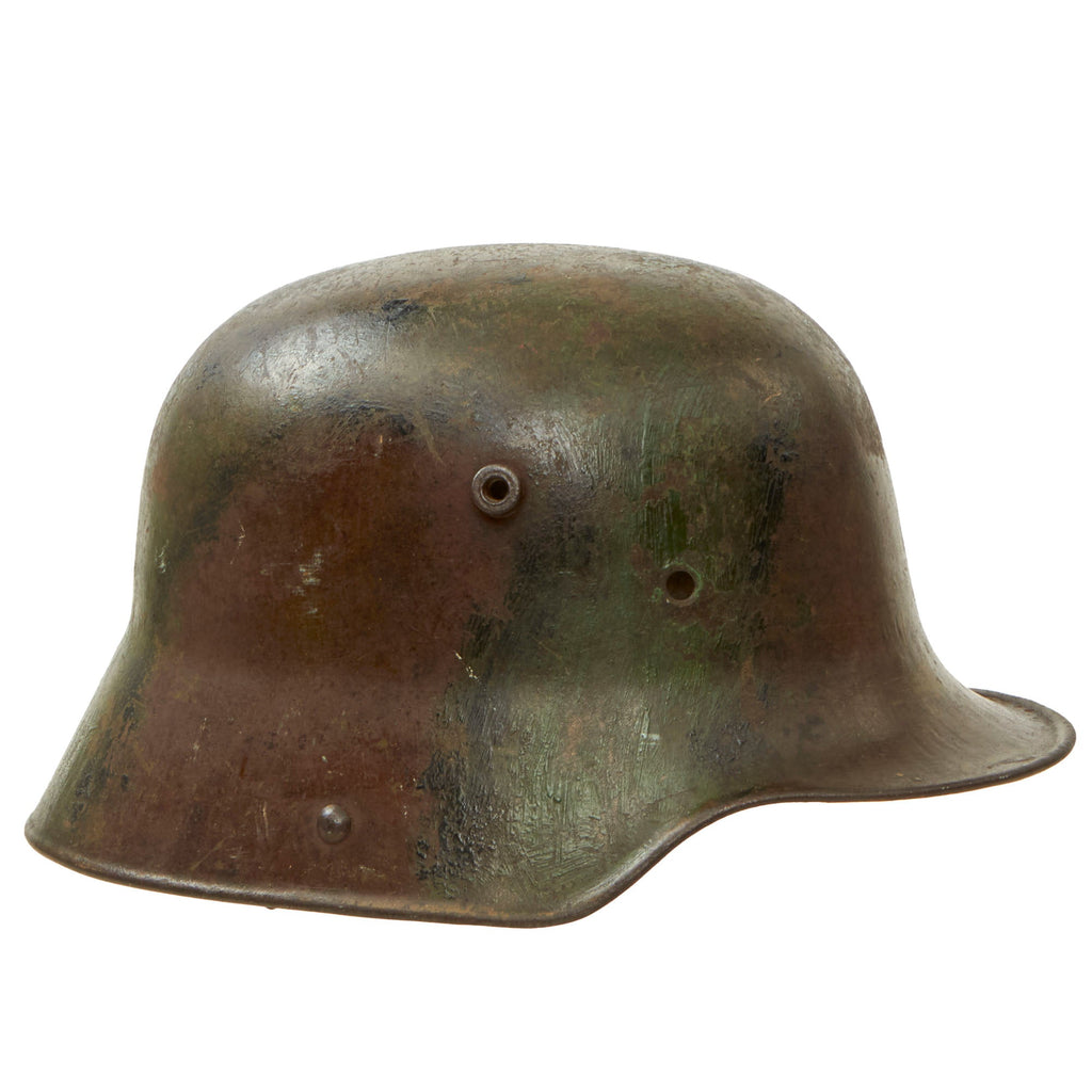 Original Imperial German WWI Panel Camouflage M16 Stahlhelm Helmet - Stamped E.T. 66 Original Items