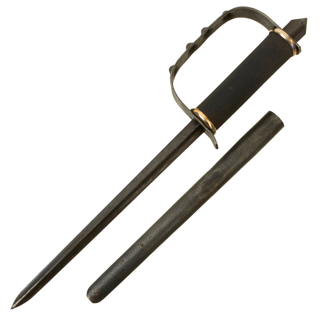Original U.S. WWII First Pattern OSS Drop Knife with Scabbard made from Springfield Trapdoor Bayonet Original Items
