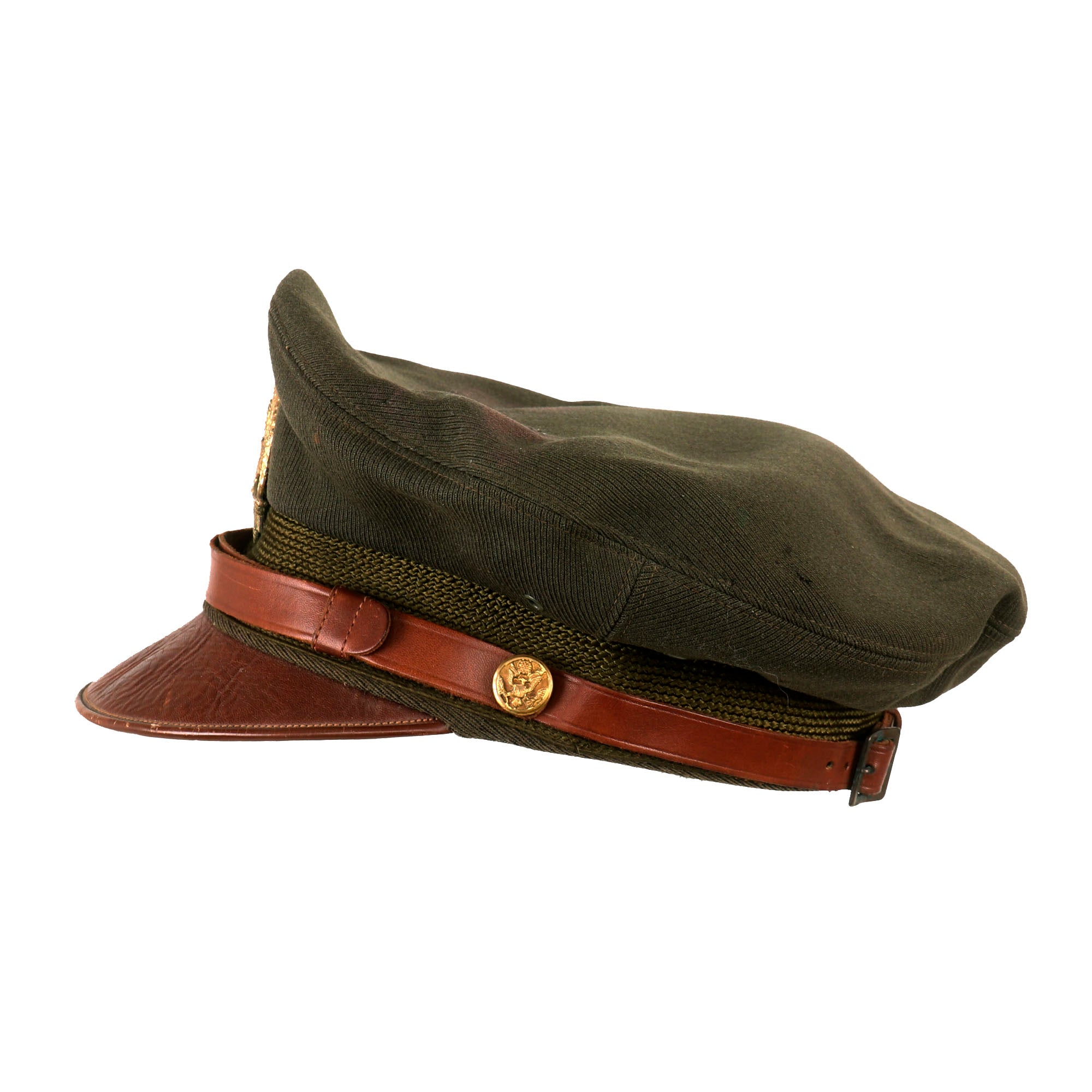 Original U.S. WWII USAAF Named Officer's Crush Visor Cap with
