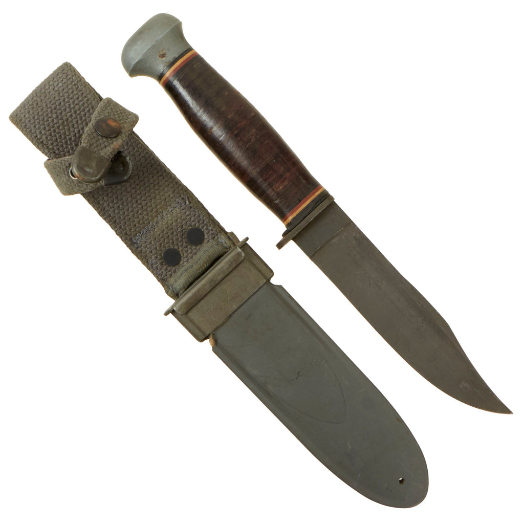 Original Unissued U.S. WWII Navy USN Mark 1 PAL RH-35 Fighting Knife with USN MK1 Scabbard by B.M. Co Original Items