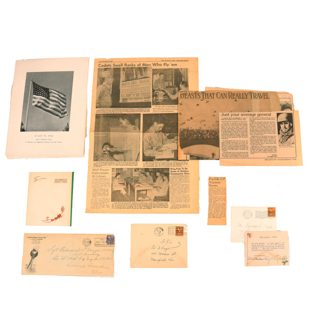 Original U.S. WWII Extensive Pigeon Breeding Group Scrapbook with Patch & Currency Collection - Over 200 Photographs Original Items