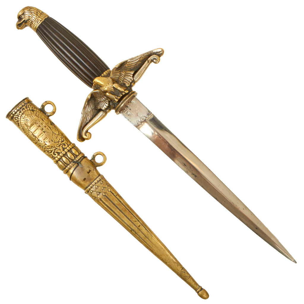 Original Hungarian WWII Model 1932 Royal Hungarian Air Force Officer Dagger with Scabbard Original Items