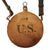 Original U.S. Indian Wars M1878 Canteen with Leather Shoulder Strap - Stamped “U.S.” Original Items