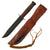 Original U.S. WWII USMC Mark 2 KA-BAR Fighting Knife by CAMILLUS in Leather Sheath with Braided Leather Thong Original Items