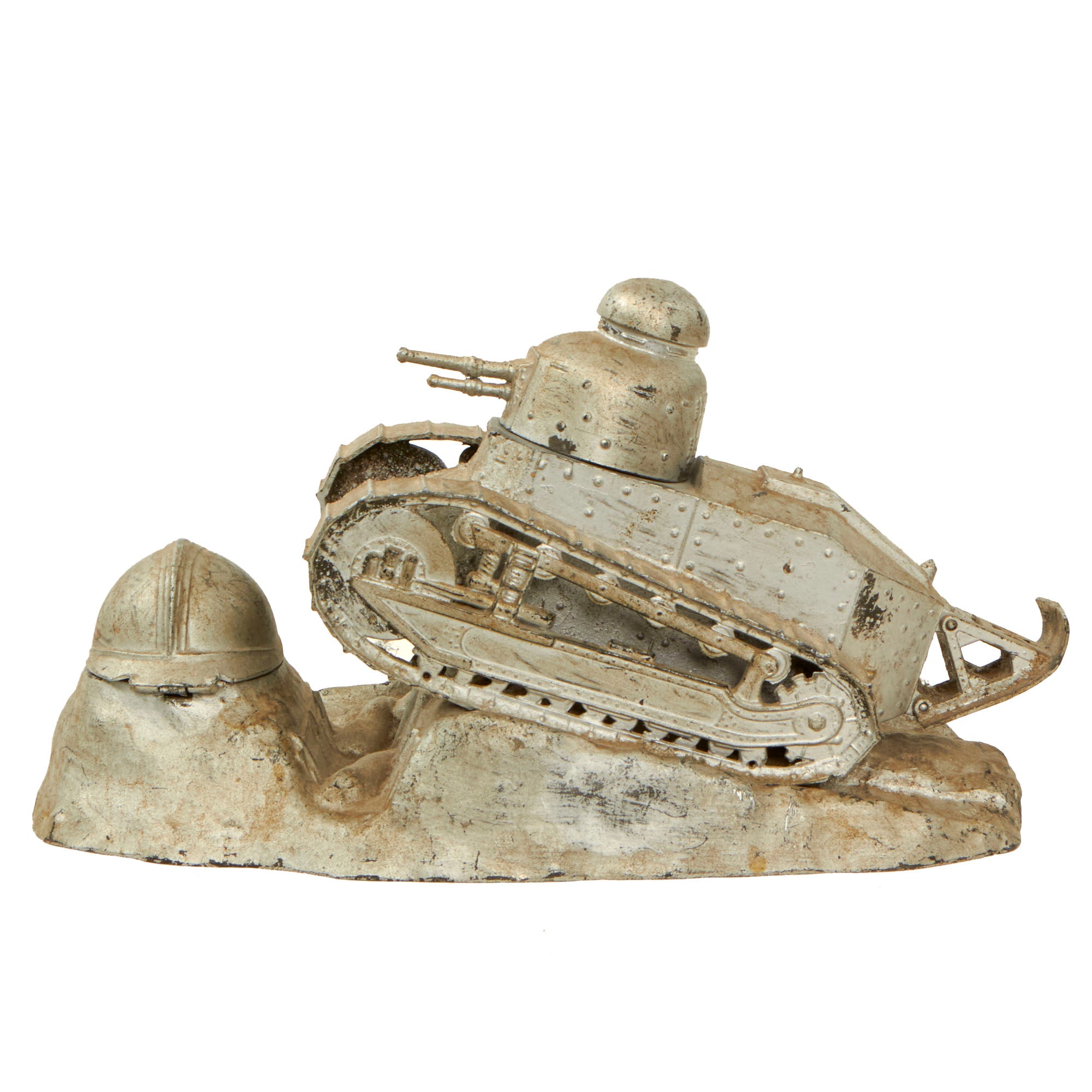 Original French WWI Renault FT Light Tank Desk Model Display with