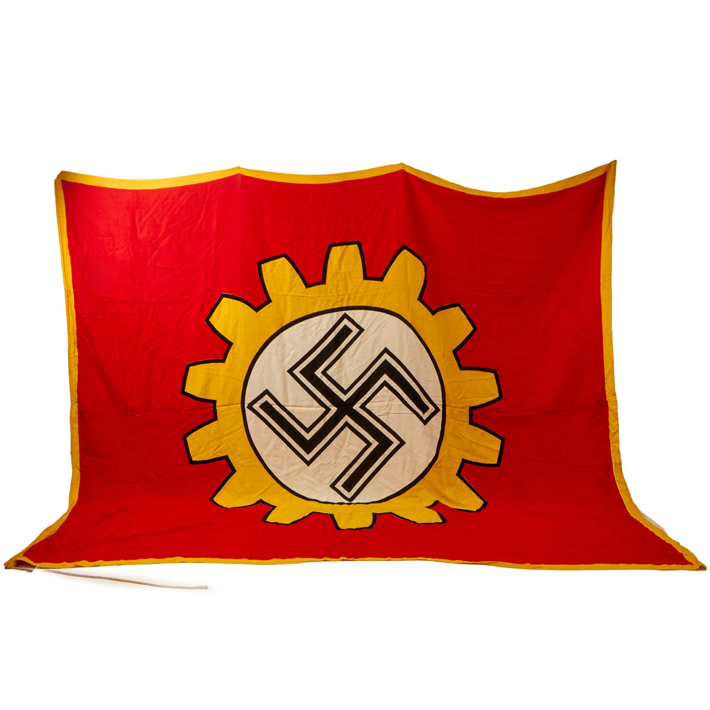 Original German WWII DAF Labor Front Exemplary Factory Production Flag - 90" x 110" - Musterbetriebsfahne Original Items