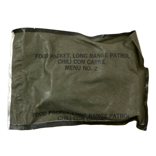 Original U.S. Vietnam War Sealed Long Range Reconnaissance Patrol (LRP) Ration - Chili Con Carne Original Items