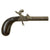 Original Victorian Era Belgian Double Barreled Pocket Percussion Pistol with Engraved Frame and Hidden Triggers - Circa 1840 Original Items
