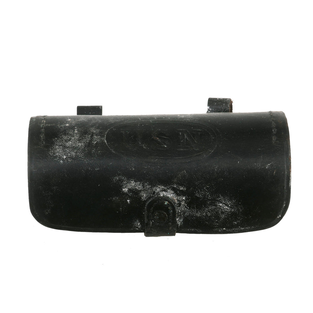 Original U.S. Spanish American War Navy Pistol Ammunition Cartridge Box - Embossed USN Original Items