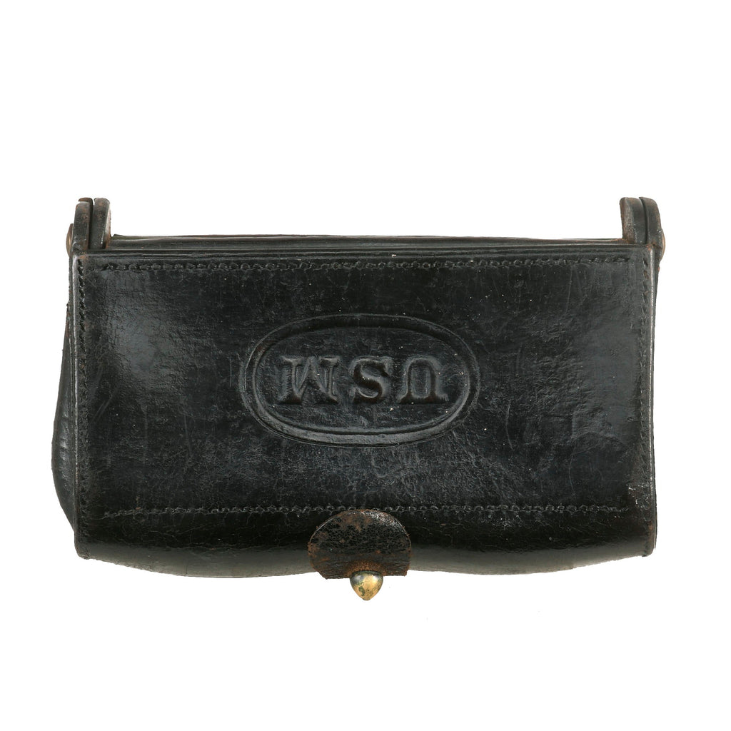 Original U.S. Indian Wars Era USMC M1874 McKeever Cartridge Box for Trapdoor Springfield Rifle Original Items