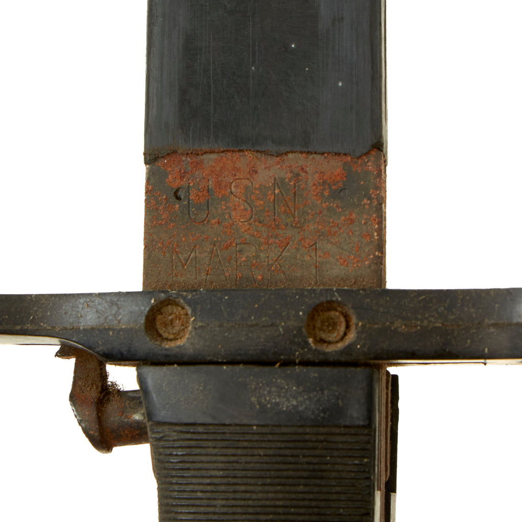 Original WWII U.S. Navy Mark 1 Training Bayonet by B.M. Co. with USN M ...