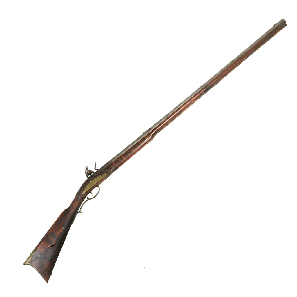 Original Rare U S Pennsylvania York County Left Handed Flintlock Long original-rare-u-s-pennsylvania-york-county-left-handed-flintlock-long