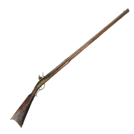 Original Rare U.S. Pennsylvania York County Left-Handed Flintlock Long Rifle Attributed to John Logan - Father of Henry Logan - Founder of Loganville