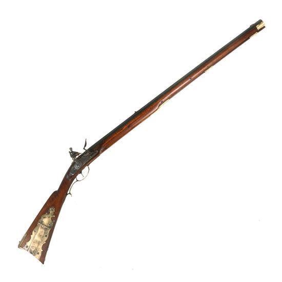 Original U.S. Pennsylvania Flintlock Rifle with Flame Maple Stock and Trade Lock by Richard Ashmore of Lancaster - Circa 1830 Original Items