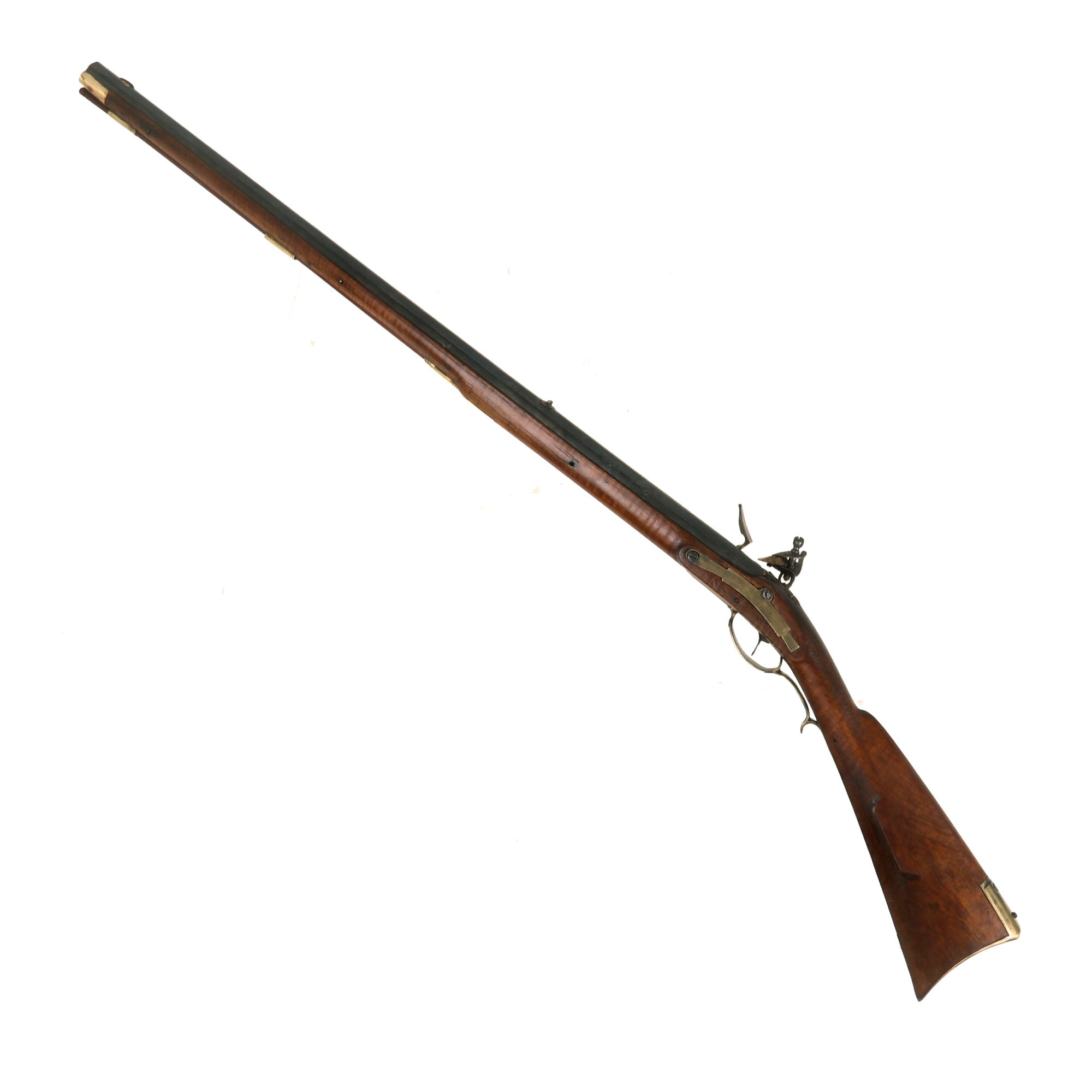 Original U.S. Pennsylvania Flintlock Rifle with Flame Maple Stock and ...