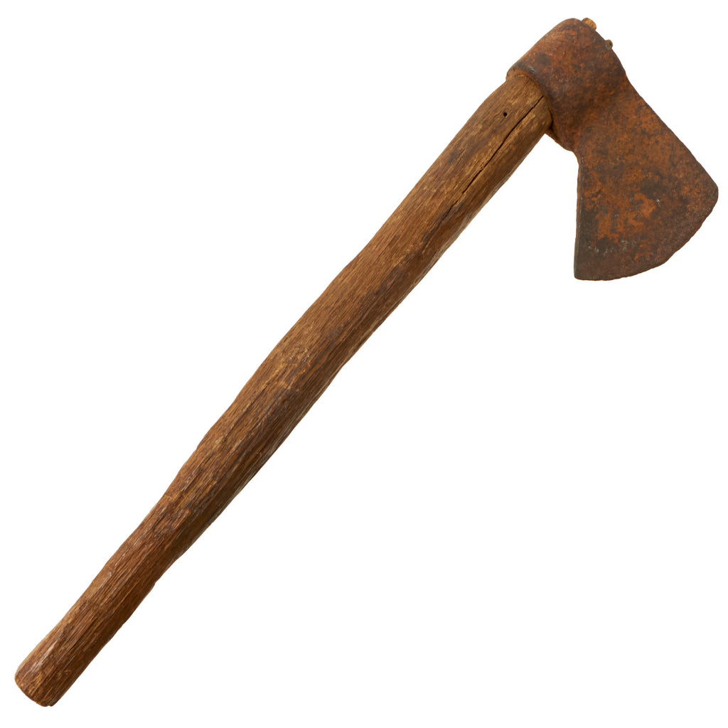 Original U.S. / British Early Revolutionary War era Colonial Blacksmith Hand Forged Trade Tomahawk With Preserved Original Handle - Possibly Earlier Fur Trade Axe Original Items