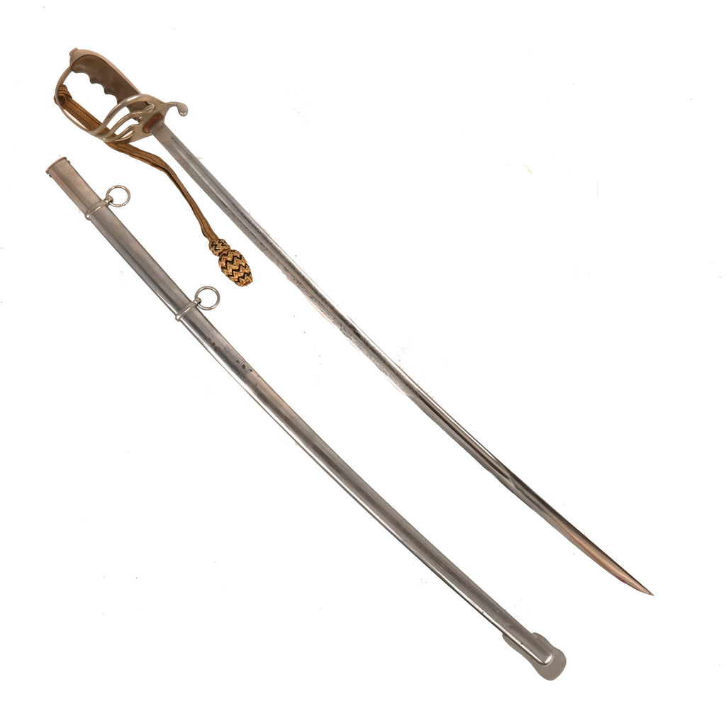 Original U.S. Pre-WWII Model 1902 Army Officer’s Sword with Scabbard & Sword Knot Original Items
