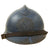 Original French WWI Complete Model 1915 Adrian Helmet with RF Field Medical Personnel Badge - Horizon Blue Original Items