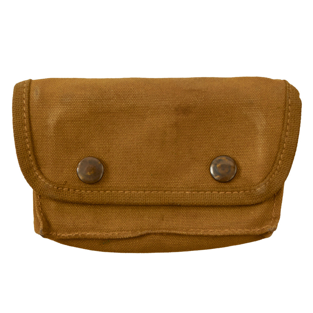 Original U.S. WWI M1911 First Aid Pouch First Year Production with 5th Division Unit Markings & Name by Rock Island Arsenal - 6th Infantry Regiment Original Items