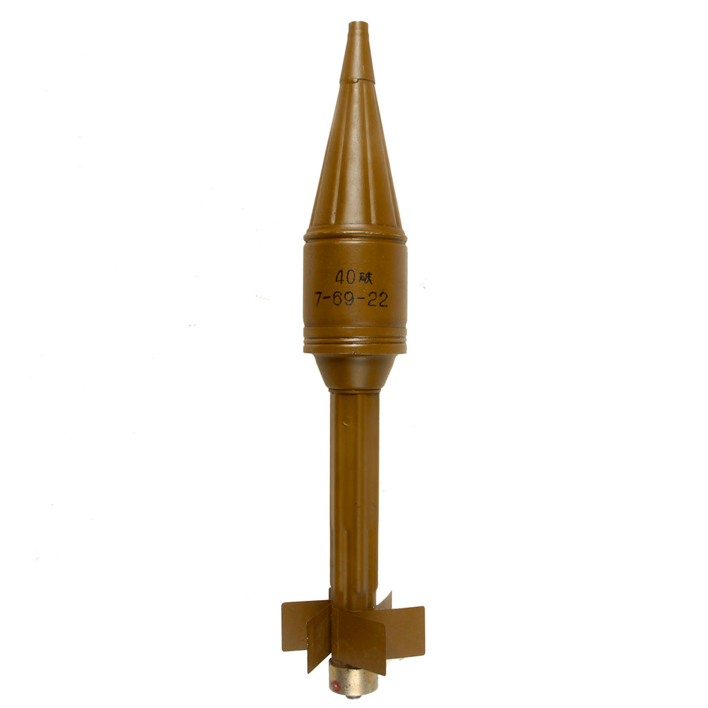 Original U.S. Vietnam War Chinese NVA RPG-2 “B40” Rocket “Bringback” - Original Internal Cone Intact - Inert Original Items