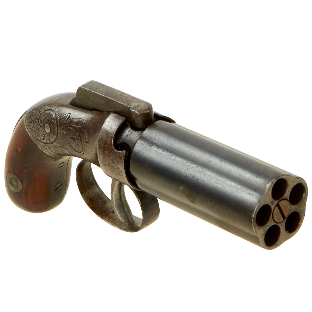 Original U.S. 19th Century Allen Style .31cal Percussion Pepperbox Vest Pocket Revolver - Matching Serial 243 Original Items