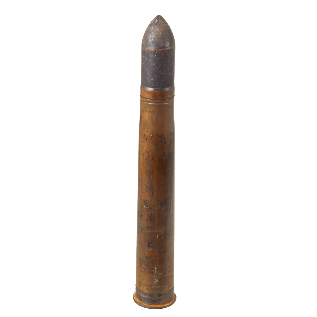 Original German Pre WWII Inert PAK 36 Armor Piercing 3.7cm Shell Dated 1937 - 37mm Anti-Tank Original Items
