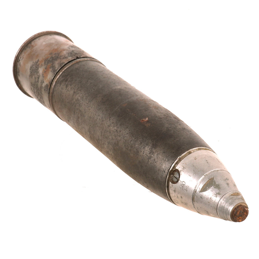 Original German WWII Inert Light Infantry 7.5cm le.IG 18 Artillery Round & Shell - 7.5 cm leichtes Infanteriegeschutz 18 - Dated 1944 Original Items