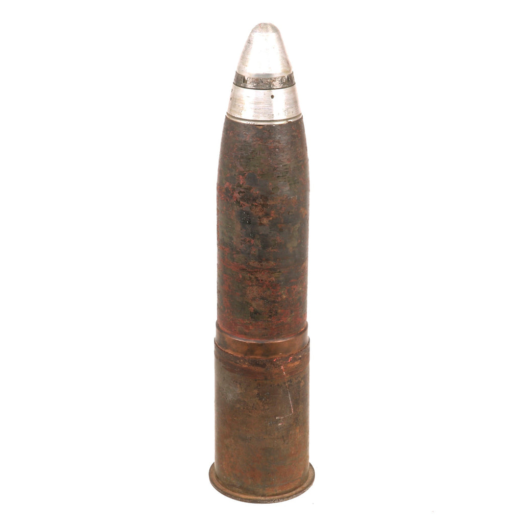 Original German WWII Inert Light Infantry 7.5cm le.IG 18 Artillery Round & Shell - 7.5 cm leichtes Infanteriegeschutz 18 - Dated 1941 Original Items