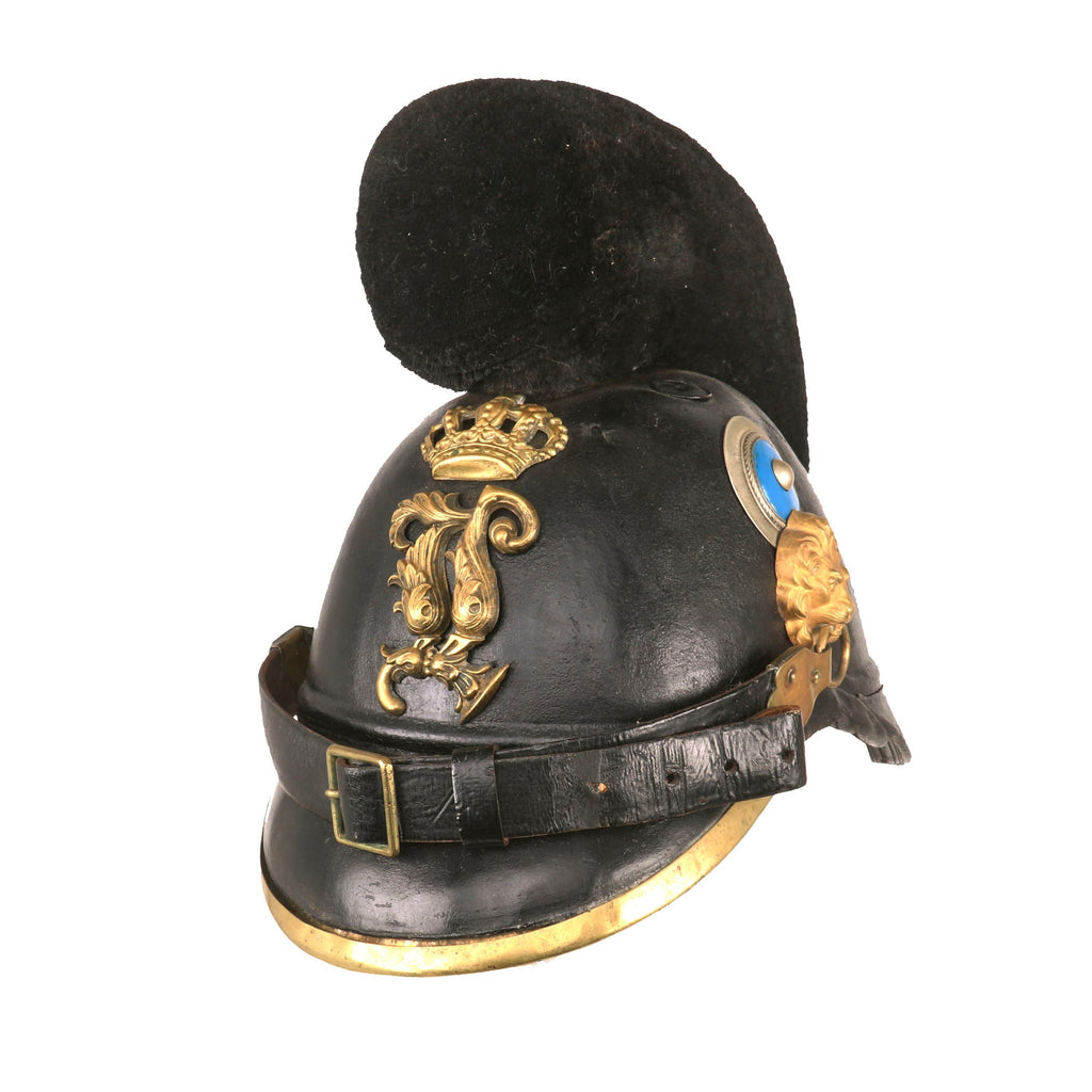 Original 19th Century Bavarian Raupenhelm Cavalry Helmet from the Reign of "Mad King" Ludwig II Original Items