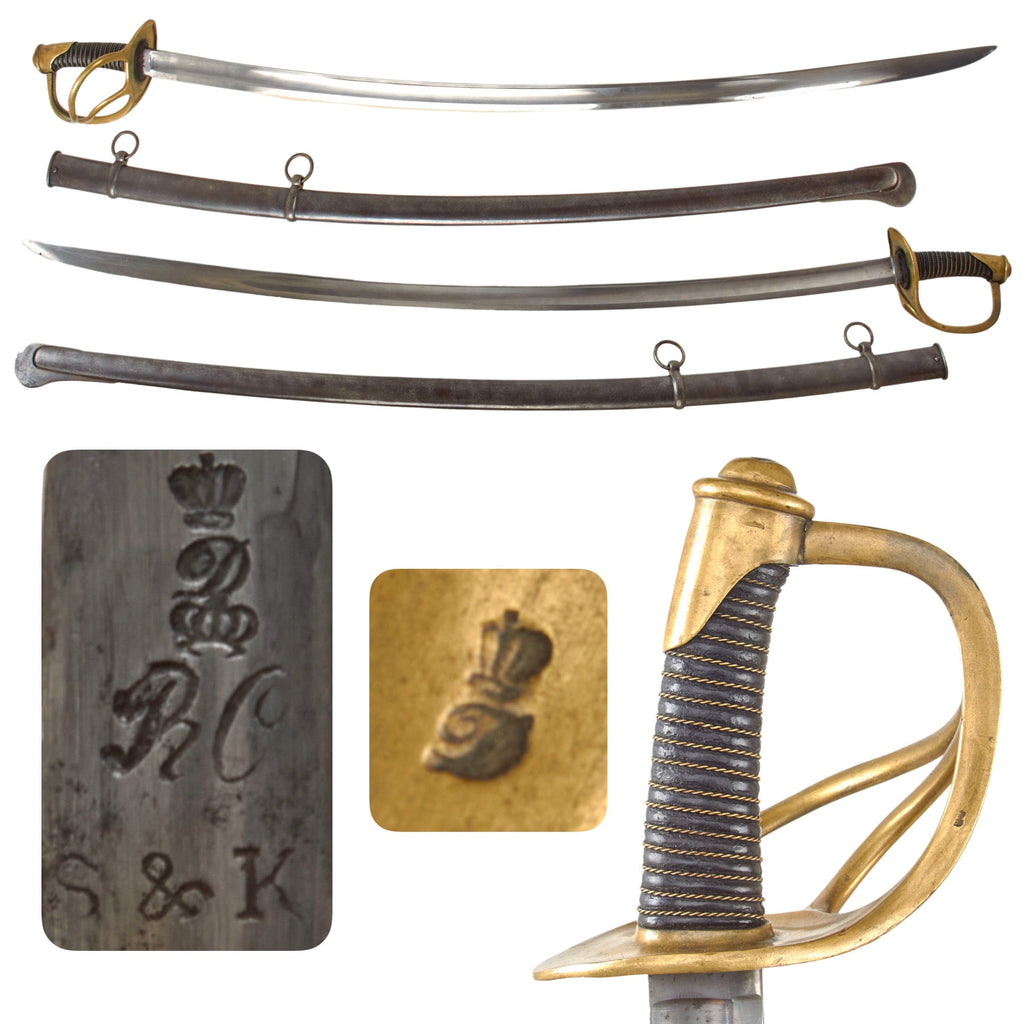 Original U.S Mexican-American War First Contract M-1840 "Wrist Breaker" Heavy Cavalry Saber with Scabbard by S&K Schnitzler & Kirschbaum of Solingen - German Imported Blade - Excellent Original Items