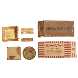 Original U.S. WWII K-Ration Morale Series Breakfast Meal Unit by Hiram Walker & Sons Inc. with Contents