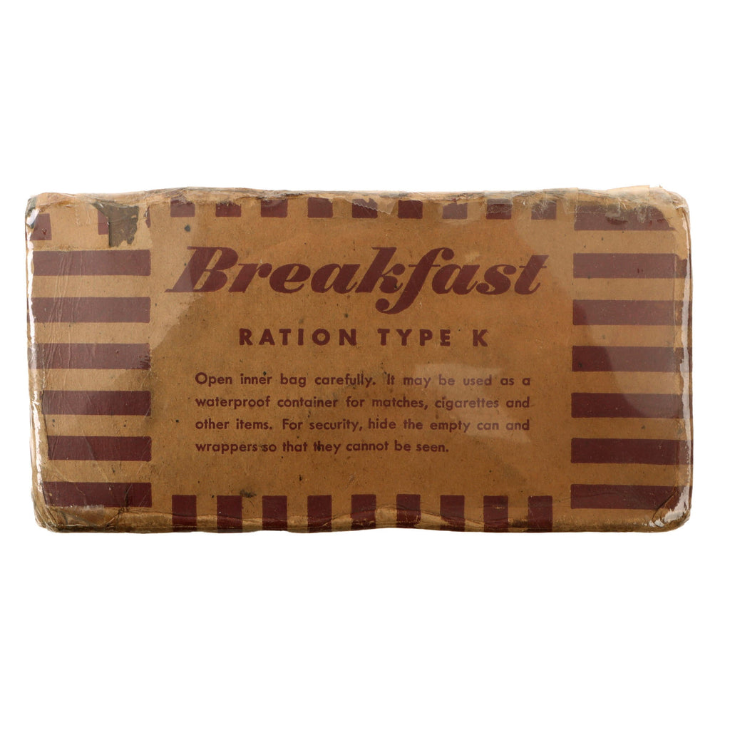 Original U.S. WWII Stabalized K-Ration Morale Series Breakfast Meal Unit by Hills Brothers Co. Original Items