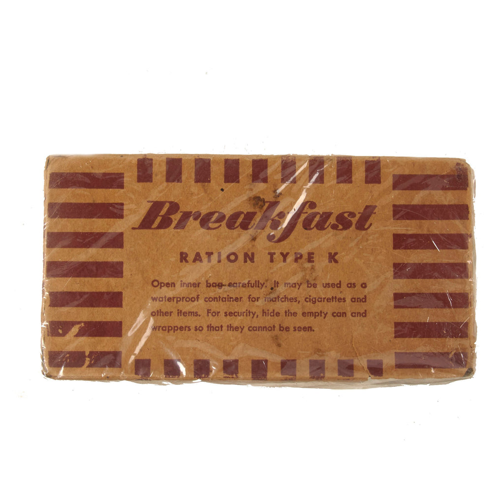 Original U.S. WWII K-Ration Morale Series Breakfast Meal Unit by Patten Food Products Original Items