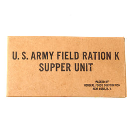 Original U.S. WWII Early War Unopened K Ration Supper Unit by General Foods Corporation of New York