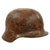 DRAFT Original German WWII Stalingrad Battlefield Dug M35 Relic Snow Camouflage Helmet Shell - Size 68 (Copy) Original Items