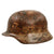 DRAFT Original German WWII Stalingrad Battlefield Dug M35 Relic Snow Camouflage Helmet Shell - Size 68 (Copy) Original Items